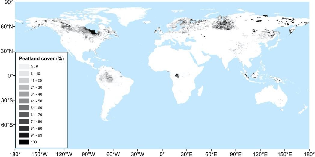 Global peatland distribution