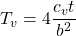 \displaystyle T_{v}=4\frac{c_{v}t}{b^{2}}