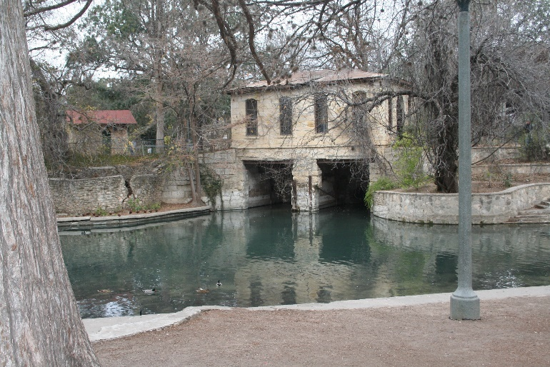 Image of San Antonio Springs at the head of the San Antonio River